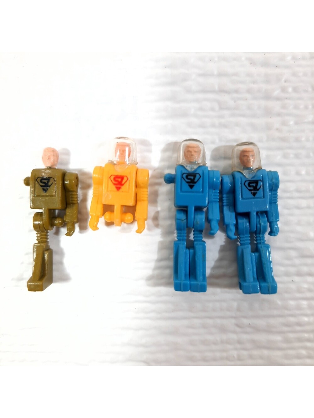 Vintage SpaceLink Capsela Play-Jour figurines mini figs blue yellow space link